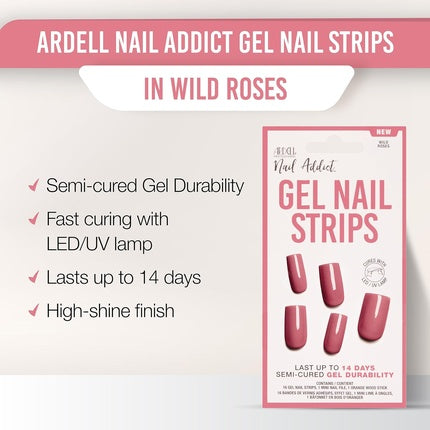 Ardell Nail Addict Gel Nail Strips Wild Roses