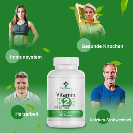 Vitamin K2 MK-7 100mcg 120 Tablets for Strong Bones and Joints