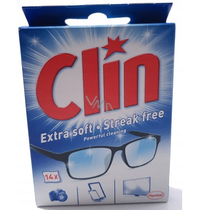 Clin Eyeglass Cleaning Wipes 14 Pieces