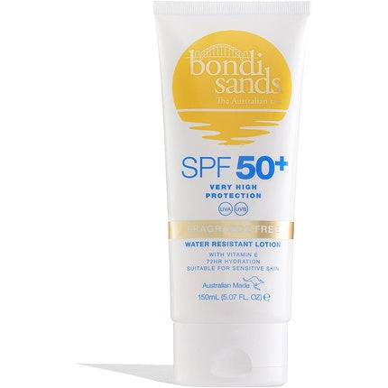 Bondi Sands Fragrance Free Sunscreen Lotion SPF 50+ Non-Greasy Broad-Spectrum Formula 150ml