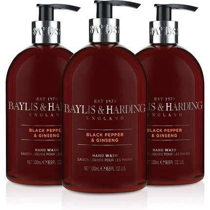 Baylis & Harding Men's Hand Wash Black Pepper and Ginseng 500ml