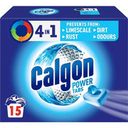 Calgon 4-in-1 Water Softener Tablets Washing Machine Cleaner 15 Tablets