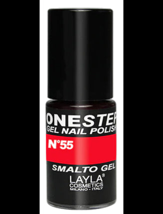 Layla One Step Gel Nail Polish Semi-Permanent Enamel 5 Ml - N.55 Red Grooving