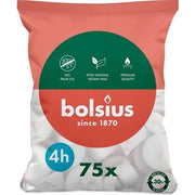Bolsius Tealight White Bag Sustainable 4hour