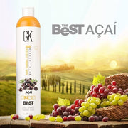 GK HAIR Global Keratin The Best ACAI Vegan Smoothing Keratin Hair Treatment Professional Brazilian Complex Blowout Straightening 33.8 Fl Oz/1000ml