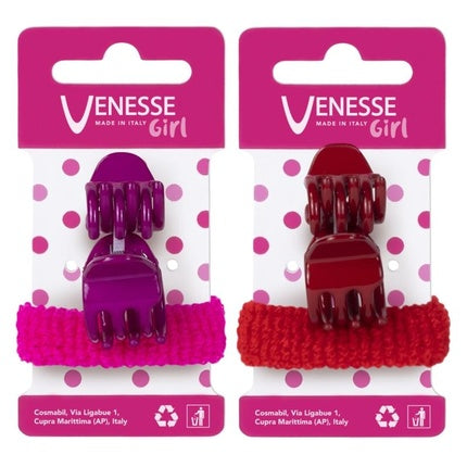 Venesse Mini Hair Clips 2-Pack Elastic Sponge