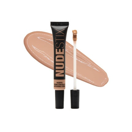 Nudestix NudeFix Cream Concealer Lightweight Liquid Natural Finish Makeup Hydrating Brightening Under Eye Dark Circle Corrector Reduces Redness and Blemishes Shade Nude 5.5 0.34 fl oz