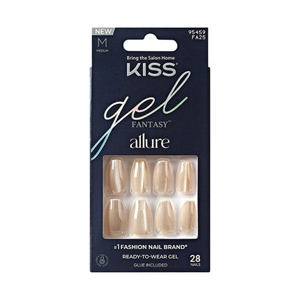Kiss Gel Fantasy Allure Moonbeam 28 Pcs - Gel Nails