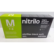 Santex Black Nitrile Gloves Medium