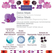 Atashi Supernight Detox Mask Cleanses, Detoxifies, and Moisturizes Stressed Skin 50ml