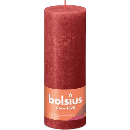 Bolsius Rustik Cheroot Candle 190x68 Red