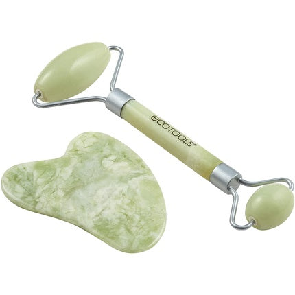 EcoTools Jade Roller and Gua Sha Facial Set 100% Jade Skincare Essential