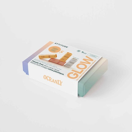 ATTITUDE Oceanly Radiant Skin Daily Facial Care Routine Box Set PHYTO GLOW Travel Size Bars - Pack of 4