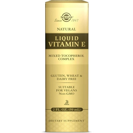 Solgar Natural Source Liquid Vitamin E 59.2ml - Immunity Support - Vegan