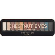 Profusion Cosmetics Pro Makeup Case Eyeshadow Palette for Chestnut Eyes