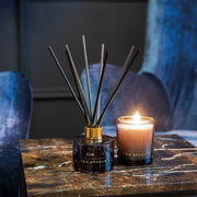 Ted Sparks Moss & Sandalwood Scented Candle and Diffuser Black Made from Soy Wax