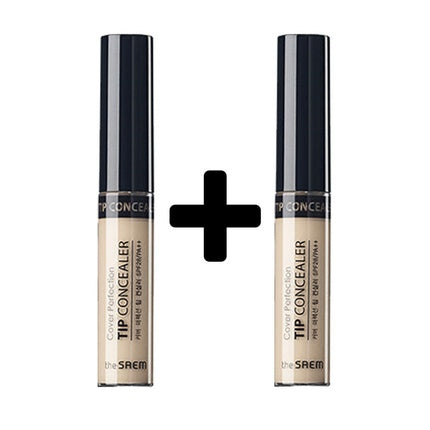 [The Saem] 1+1 Coverage Perfect Lace Concealer - 6.5g/Free