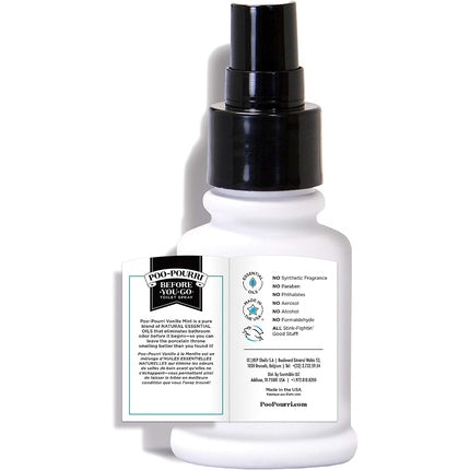 Poo-Pourri Before You Go Toilet Spray Paraben Free Alcohol Free and Non Aerosol Vanilla Mint Scent 1.4oz/41ml
