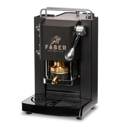 Faber Pro Mini Deluxe Ese Pad Espresso Machine In Matt Black Chrome