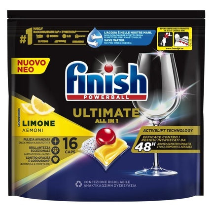 Finish Tabs Ultimate Limone Plus X 16 - Dishwashing