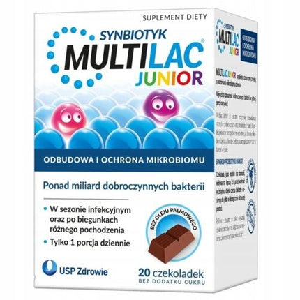 Multilac Junior Probiotic for Children 20/40/60 Pralines with Inulin and Bifidobacterium