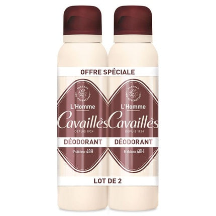 Rogé Cavaillès Men's Deodorant Fresh Spray 48H 2 x 150ml