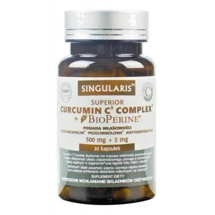 Curcumin C3 Complex + Bioperine 30 Capsules Turmeric Anti-inflammatory and Antioxidant
