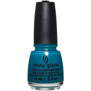 China Glaze Nail Lacquer with Hardeners 14ml Jagged Little Teal Slate Green Crème