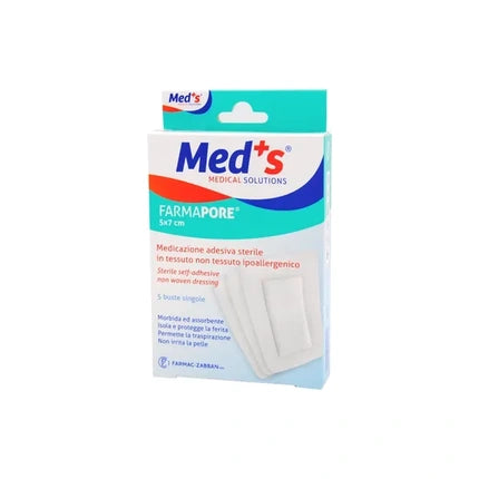 Farmaczabban Spa Med's Farmapore Sterile Hypoallergenic Adhesive Dressing 5cm X 7cm