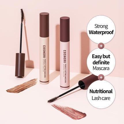 Cosnori Perfect Setting Waterproof Mascara Long & Curl 03 Rosy Brown