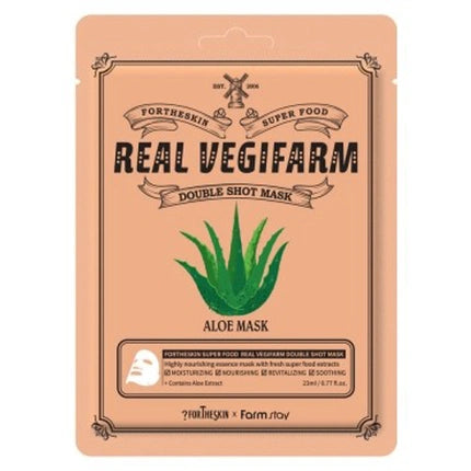 Fortheskin Fortheskin Super Food Real Vegifarm Double Shot Mask Aloe