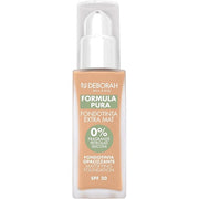Deborah Milano Foundation Pure Extra Mat SPF 20 with Natural Ingredients 05 Amber Matting Anti-Shine and Seboregulating Gives Smooth Matte Skin 30ml