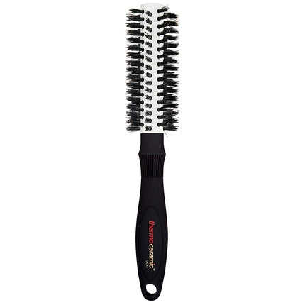 Denman Thermoceramic Round Hair Brush for Blow-Drying and Straightening Short Hair 18/50mm Ceramic Body with Boar Bristles