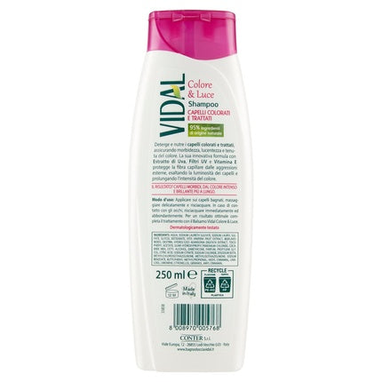 Vidal Shampoo with Hair Color and Luce 250ml