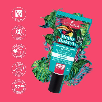 Orientana Natural Nourishing Face Cream Hello Dactyl with Date Extract Vegan Rich Texture 40ml