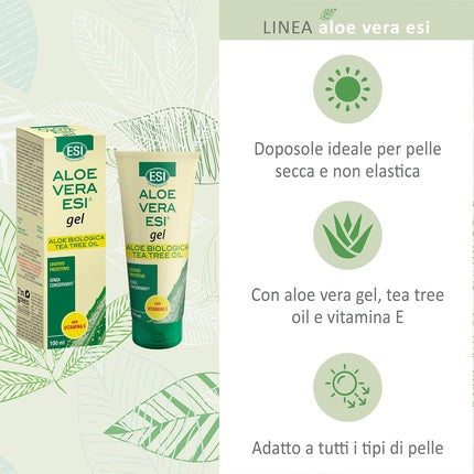 ESI Aloe Vera Gel with Vitamin E and Tea Tree Oil 200ml