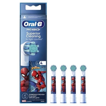 Oral B Kids Brush Heads Spiderman Spare Head Eb 104 4 Pieces