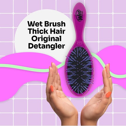 Wet Brush Original Detangler for Thick Hair Brush Purple