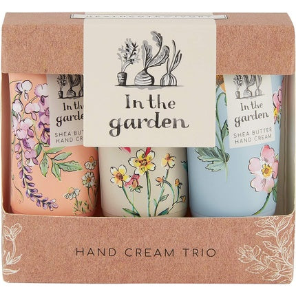 Heathcote & Ivory In The Garden Hand Creams Trio Gift Box Shea Butter Essential Oils Cruelty Free Vegan Friendly Travel Sizes