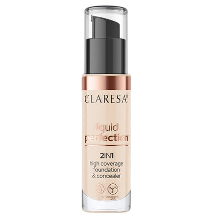 Claresa Liquid Perfection 2in1 Concealer And Foundation With Matte Finish In Liquid 102 Warm Medium 34g