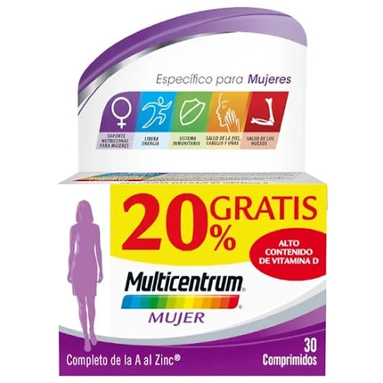 Multicentrum Multicentrum For Women 30 Tablets 20 Free