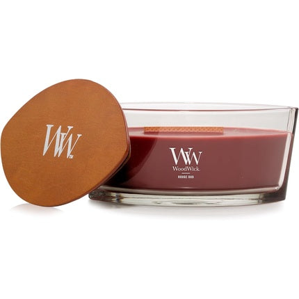 Woodwick Scented Candle with Crackling Wick Rouge Oud Ellipse