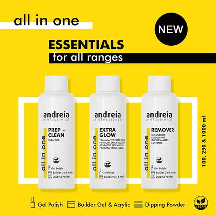 Andreia Professional All-in-One Dip Powder, Gel Nail Polish, and Gel Prep Remover 1 Liter