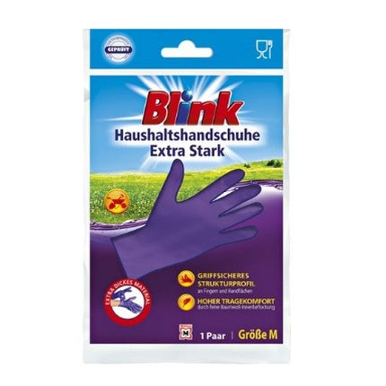 Blink Premium Purple Medium-Duty Rubber Cleaning Gloves Size M