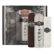 Cuba Original Cuba Black Eau De Toilette Spray Set - 1ml Edt, 200ml Deodorant Spray, 100ml After Shave Balm