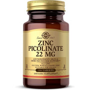 Solgar Zinc Picolinate 22mg Tablets - Healthy Skin, Hair and Nails - Highly Absorbable Premium Form, Easy to Swallow - Vegan