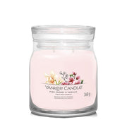 Yankee Candle Pink Cherry Vanilla Signature Candle Aromatic Candle In Medium Glass 368 G