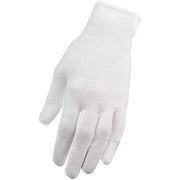 1 Pair Of Manicure Nylon Gloves Size M White