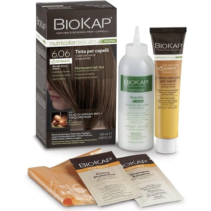 Bios Line Biokap Nutricolor Delicato Rapid Hair Dye 6.06 Dark Blonde Habana 140ml