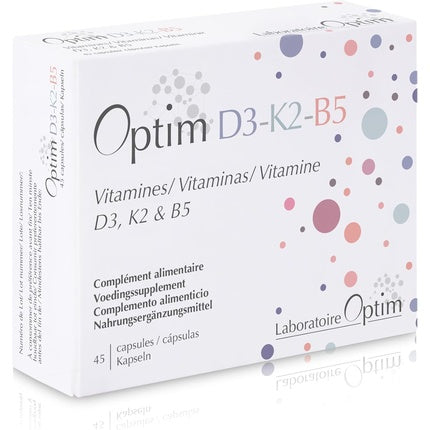 Optim D3-K2-B5 Vitamins 45 Capsules - Vitamins D3, K2, and B5